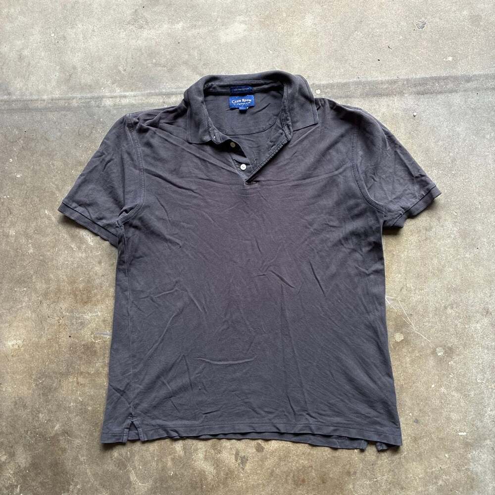 1990’s Club Room by Charter Club 100% Pima Cotton Short Sleeve Polo Shirt Gray